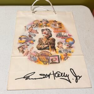 Looking Back D L Rusty Rust Emmett Kelly Jr Commemorative Plate Gift Bag 1988